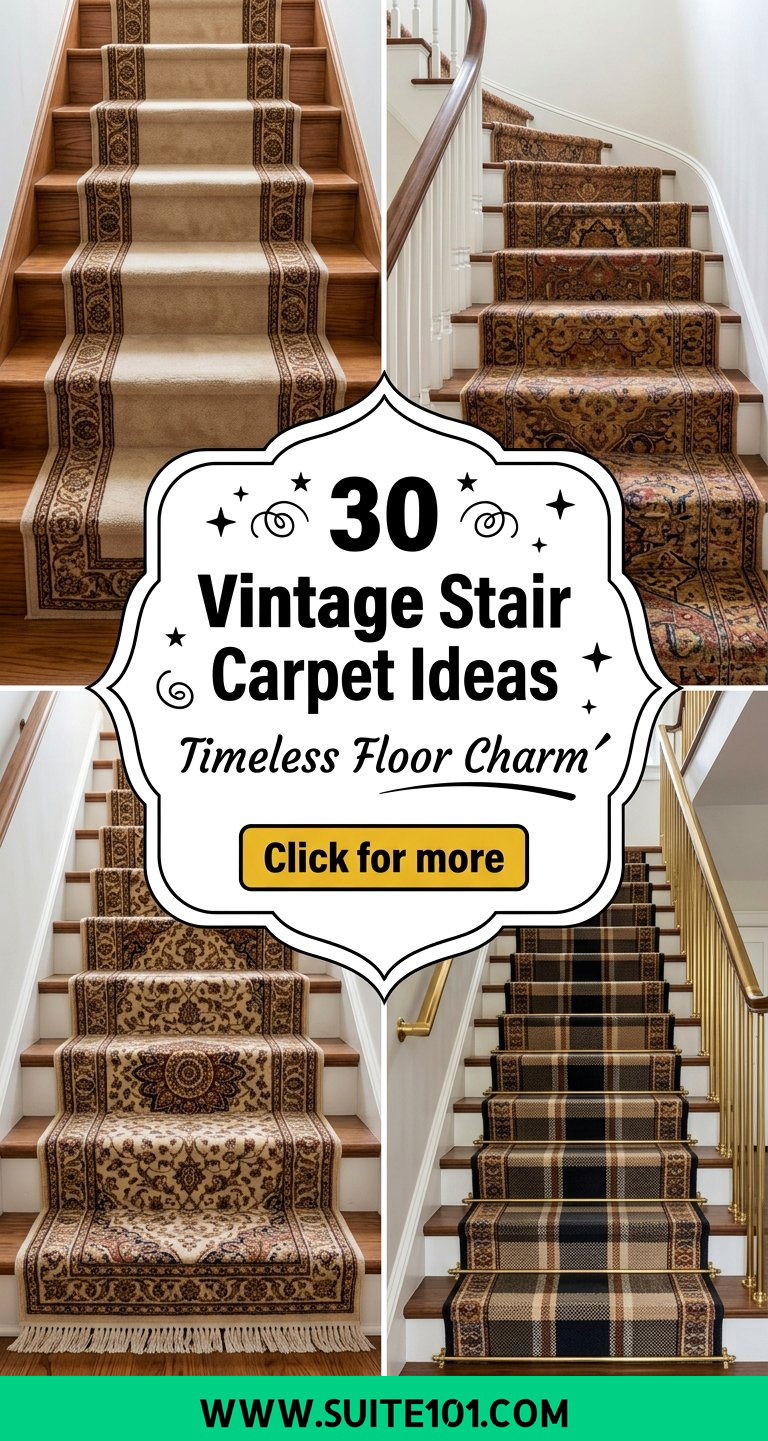 30 Vintage Stair Carpet Ideas for Timeless Floor Charm - 30 Vintage Stair Carpet Ideas for Timeless Floor Charm