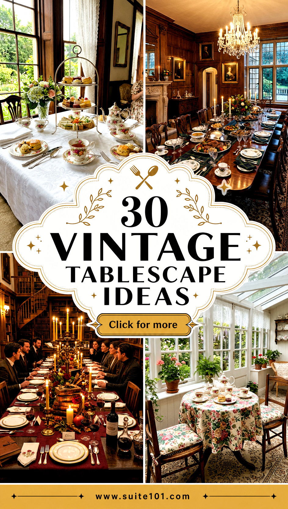 30 Vintage Tablescape Ideas for Dinner Parties That Wow - 30 Vintage Tablescape Ideas for Dinner Parties That Wow