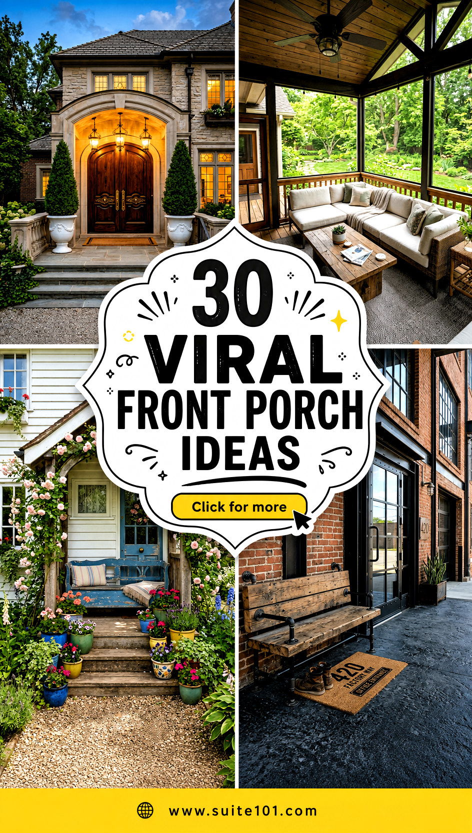 30 Viral Front Porch Ideas for Stunning Curb Appeal Every Day - 30 Viral Front Porch Ideas for Stunning Curb Appeal Every Day