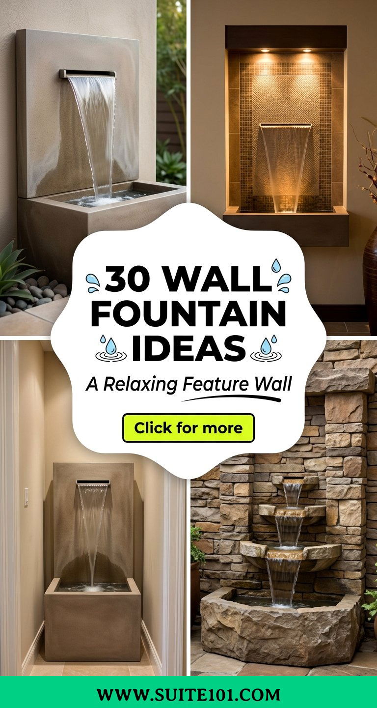 30 Wall Fountain Ideas for a Relaxing Feature Wall Youll Love - 30 Wall Fountain Ideas for a Relaxing Feature Wall You'll Love