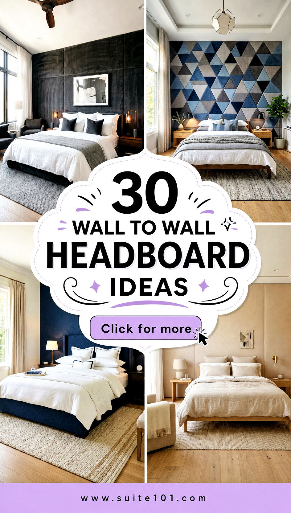 30 Wall To Wall Headboard Ideas for a Statement Bedroom Wall - 30 Wall To Wall Headboard Ideas for a Statement Bedroom Wall