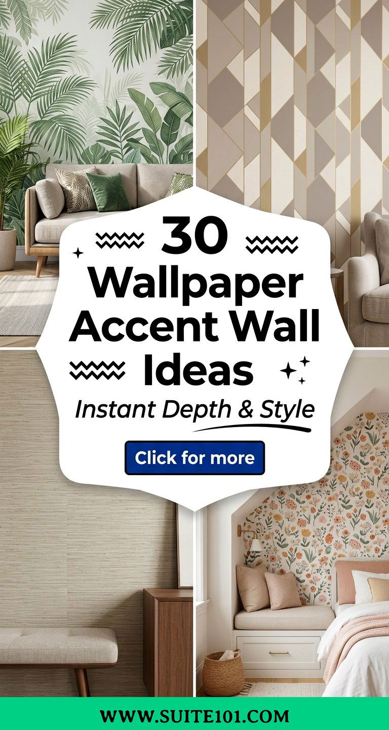30 Wallpaper Accent Wall Ideas for Instant Style and Depth - 30 Wallpaper Accent Wall Ideas for Instant Style and Depth