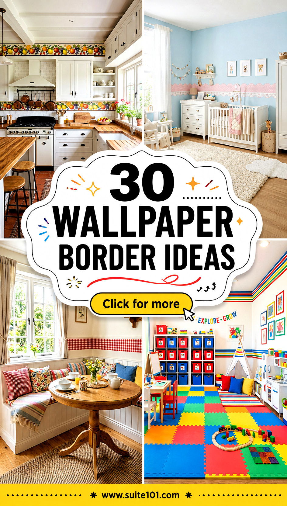 30 Wallpaper Border Ideas to Elevate Any Room in Minutes - 30 Wallpaper Border Ideas to Elevate Any Room in Minutes