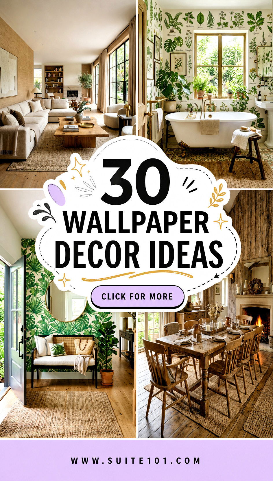 30 Wallpaper Decor Ideas to Transform Any Room with Pattern - 30 Wallpaper Decor Ideas to Transform Any Room with Pattern