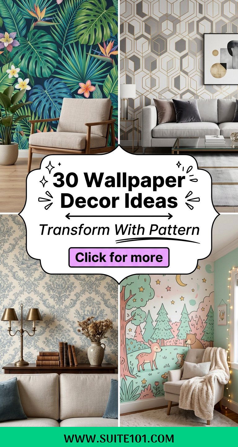 30 Wallpaper Decor Ideas to Transform Any Room with Pattern - 30 Wallpaper Decor Ideas to Transform Any Room with Pattern