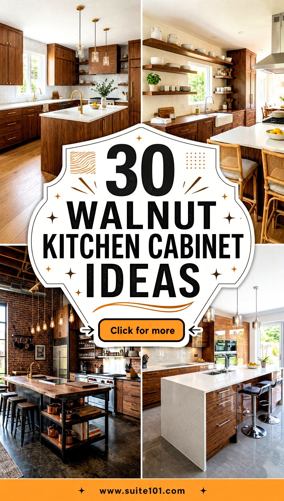 30 Walnut Kitchen Cabinet Ideas to Inspire a Stunning Kitchen - 30 Walnut Kitchen Cabinet Ideas to Inspire a Stunning Kitchen