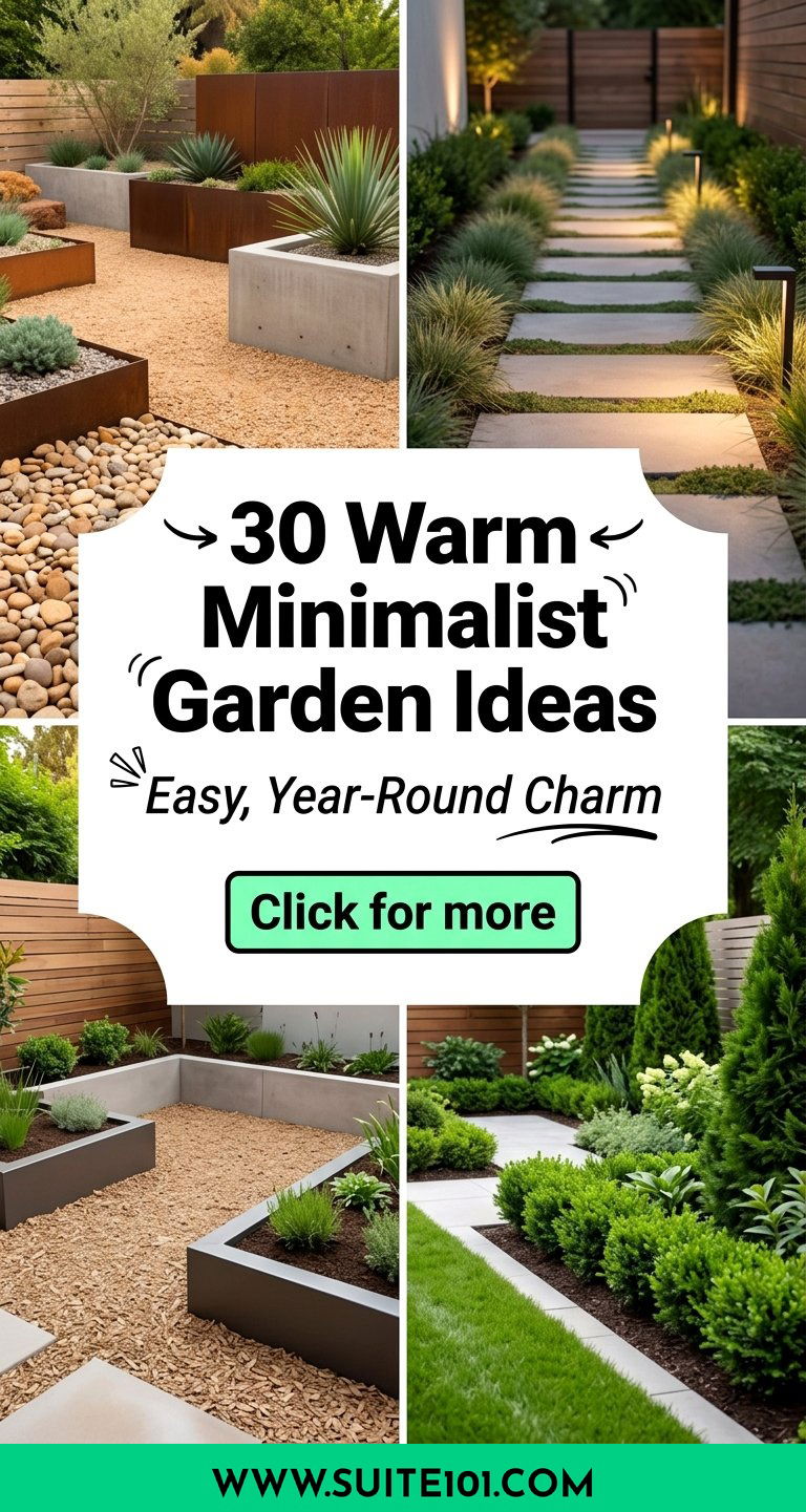 30 Warm Minimalist Garden Ideas for Easy Year-Round Charm - 30 Warm Minimalist Garden Ideas for Easy, Year-Round Charm