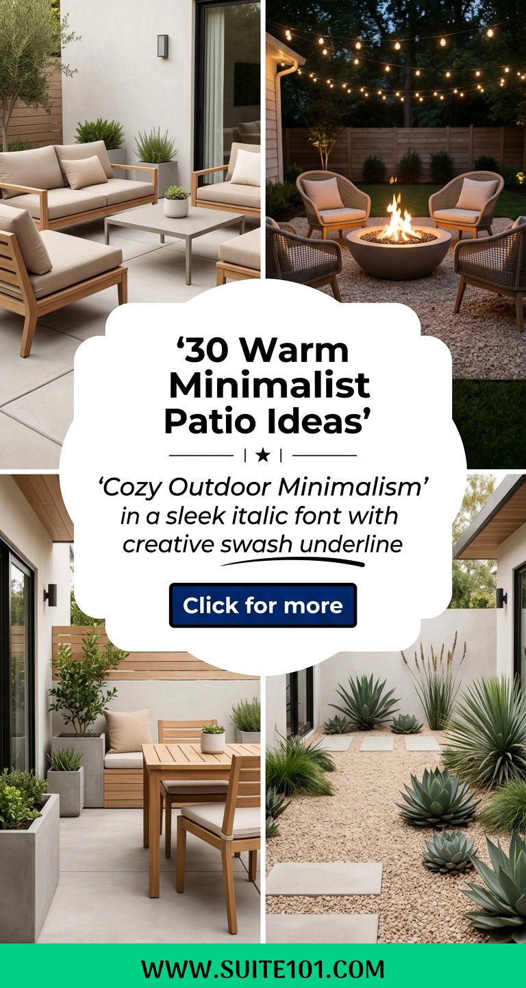 30 Warm Minimalist Patio Ideas for Cozy Outdoor Minimalism - 30 Warm Minimalist Patio Ideas for Cozy Outdoor Minimalism