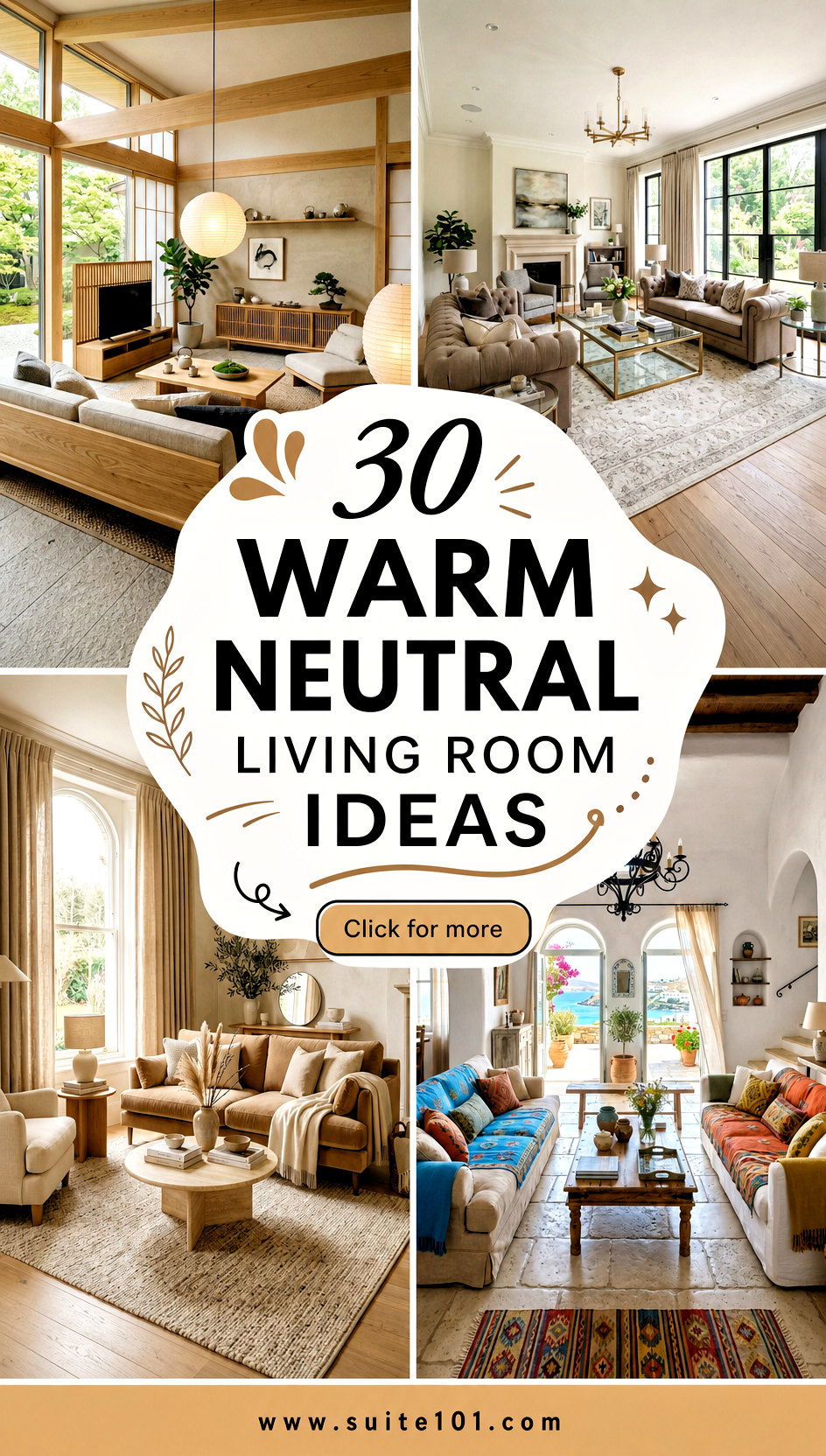 30 Warm Neutral Living Room Ideas for a Soft Stylish Space - 30 Warm Neutral Living Room Ideas for a Soft, Stylish Space