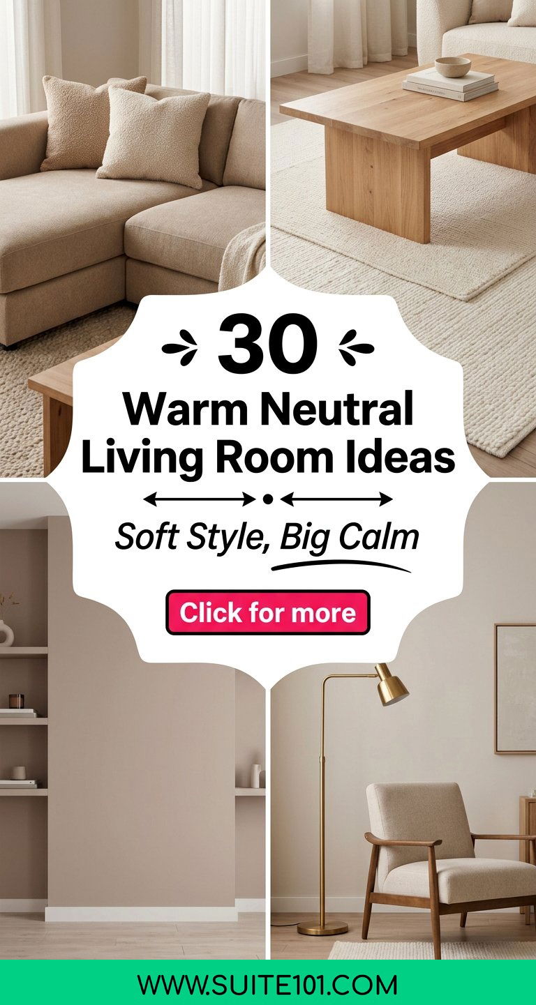 30 Warm Neutral Living Room Ideas for a Soft Stylish Space - 30 Warm Neutral Living Room Ideas for a Soft, Stylish Space