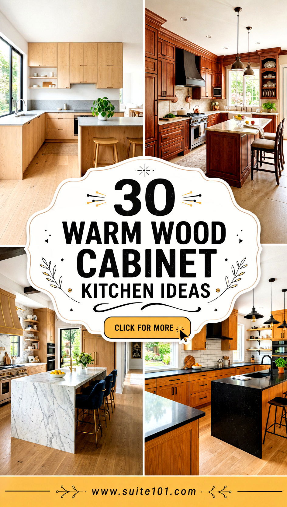 30 Warm Wood Cabinet Kitchen Ideas for Cozy Timeless Style - 30 Warm Wood Cabinet Kitchen Ideas for Cozy, Timeless Style