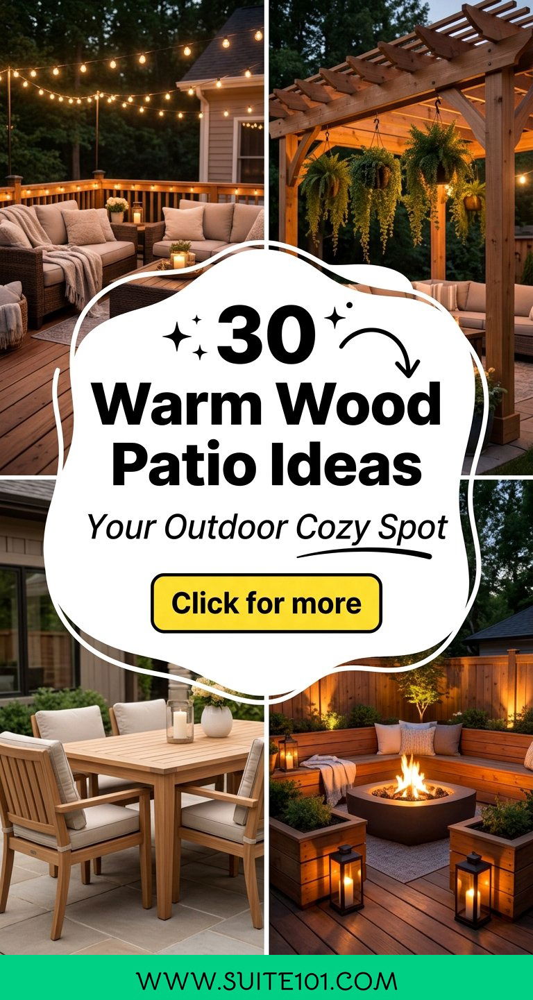 30 Warm Wood Patio Ideas for a Relaxing Outdoor Retreat - 30 Warm Wood Patio Ideas for a Relaxing Outdoor Retreat