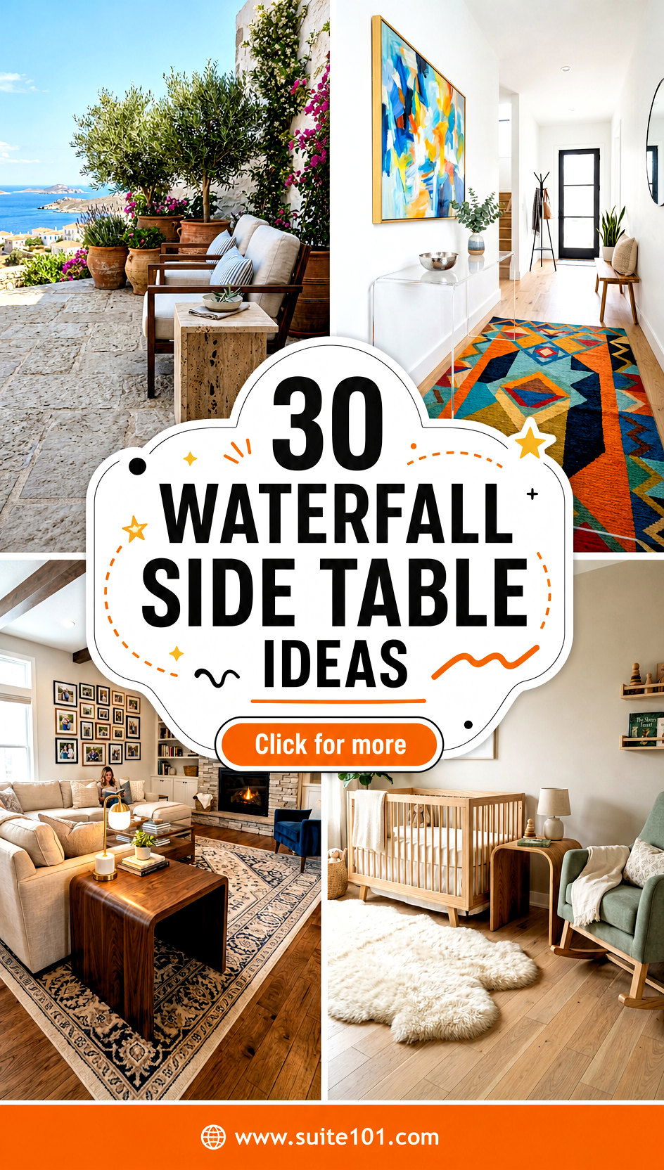 30 Waterfall Side Table Ideas to Add Style Next to Your Sofa - 30 Waterfall Side Table Ideas to Add Style Next to Your Sofa