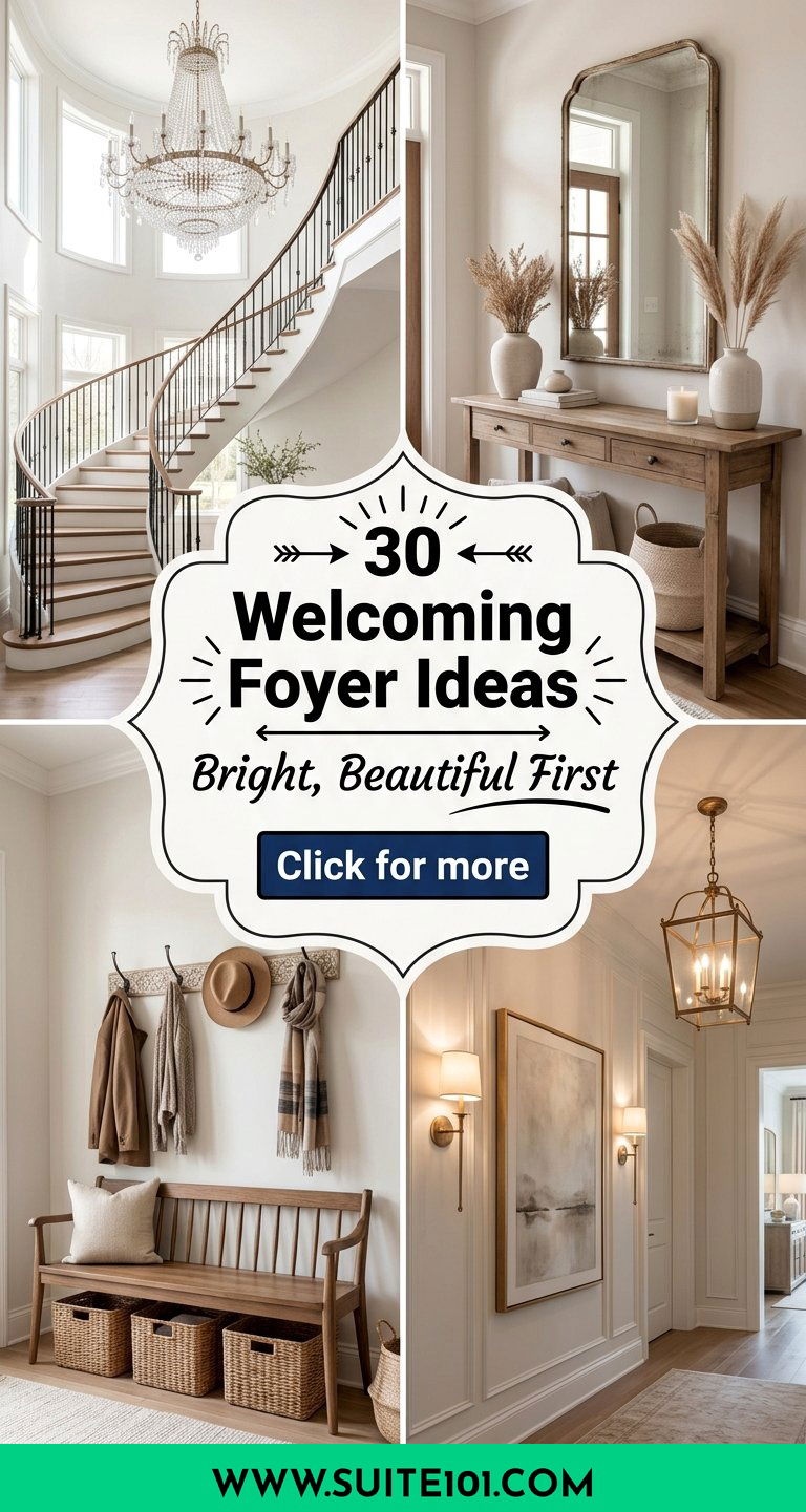 30 Welcoming Foyer Ideas for a Bright Beautiful First Impression - 30 Welcoming Foyer Ideas for a Bright, Beautiful First Impression