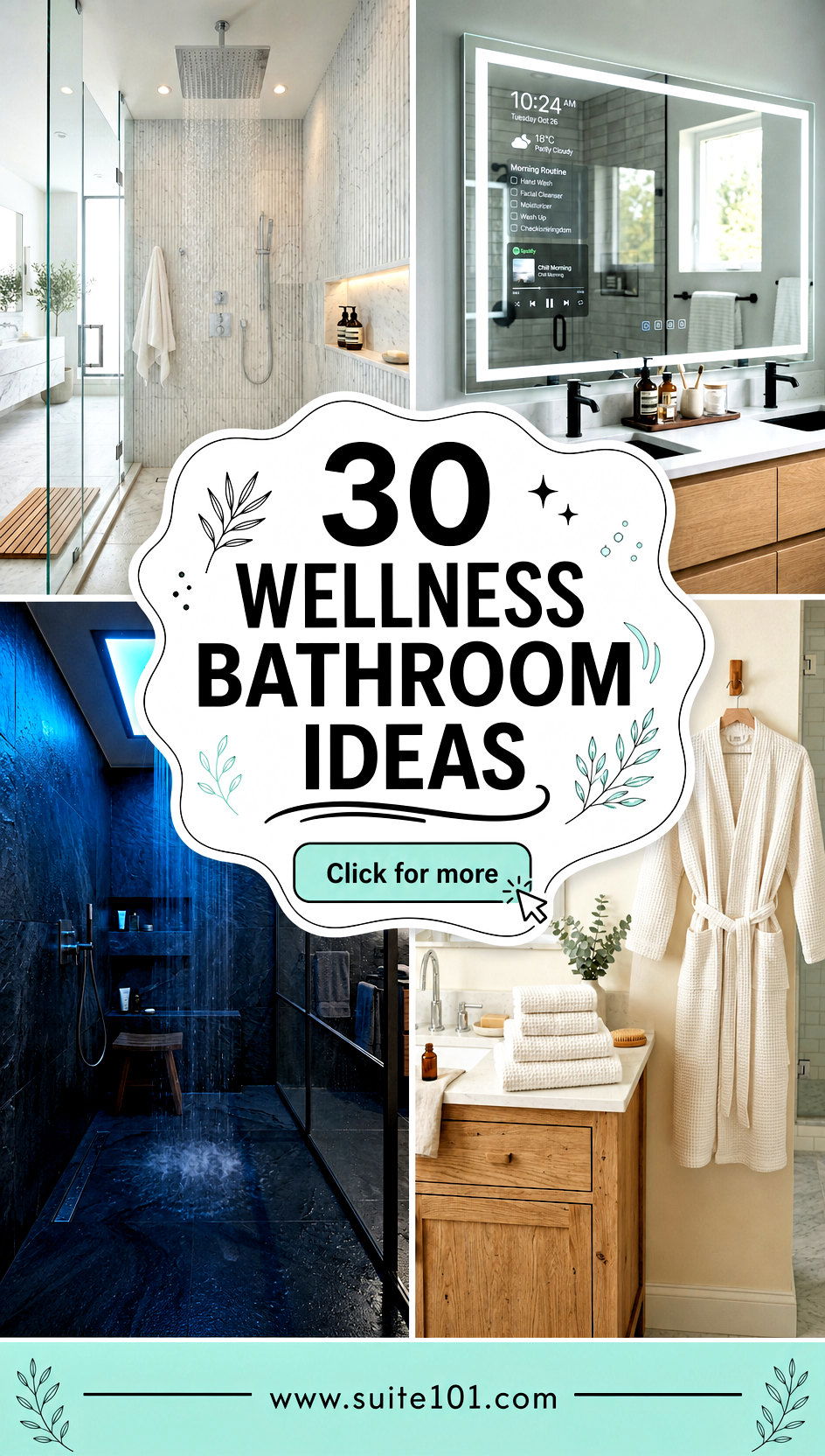 30 Wellness Bathroom Ideas to Create a Relaxing Retreat at Home - 30 Wellness Bathroom Ideas to Create a Relaxing Retreat at Home