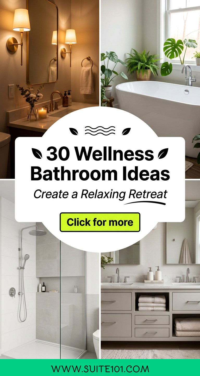 30 Wellness Bathroom Ideas to Create a Relaxing Retreat at Home - 30 Wellness Bathroom Ideas to Create a Relaxing Retreat at Home