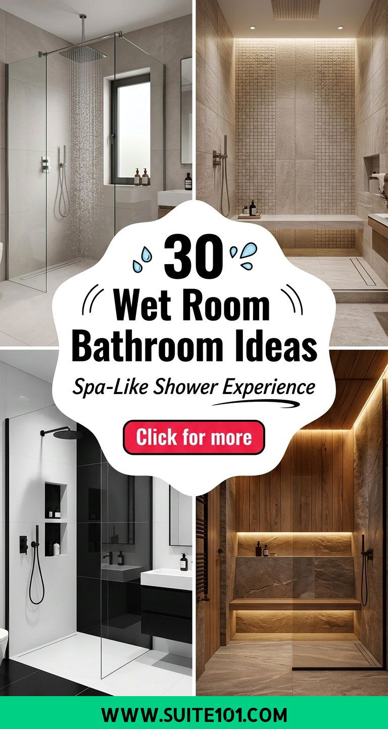30 Wet Room Bathroom Ideas for a Spa-Like Shower Experience - 30 Wet Room Bathroom Ideas for a Spa-Like Shower Experience