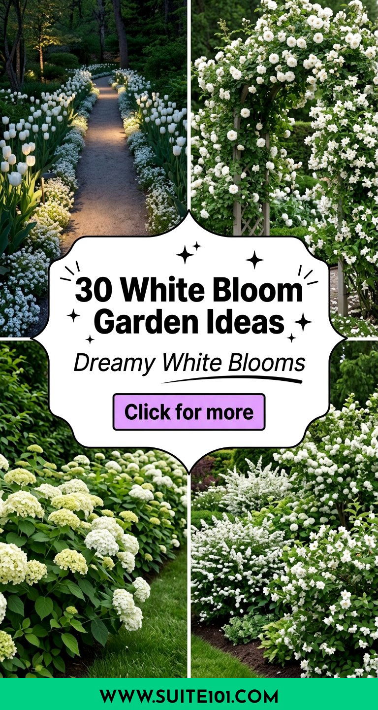 30 White Bloom Garden Ideas for a Dreamy High-Impact Landscape - 30 White Bloom Garden Ideas for a Dreamy, High-Impact Landscape