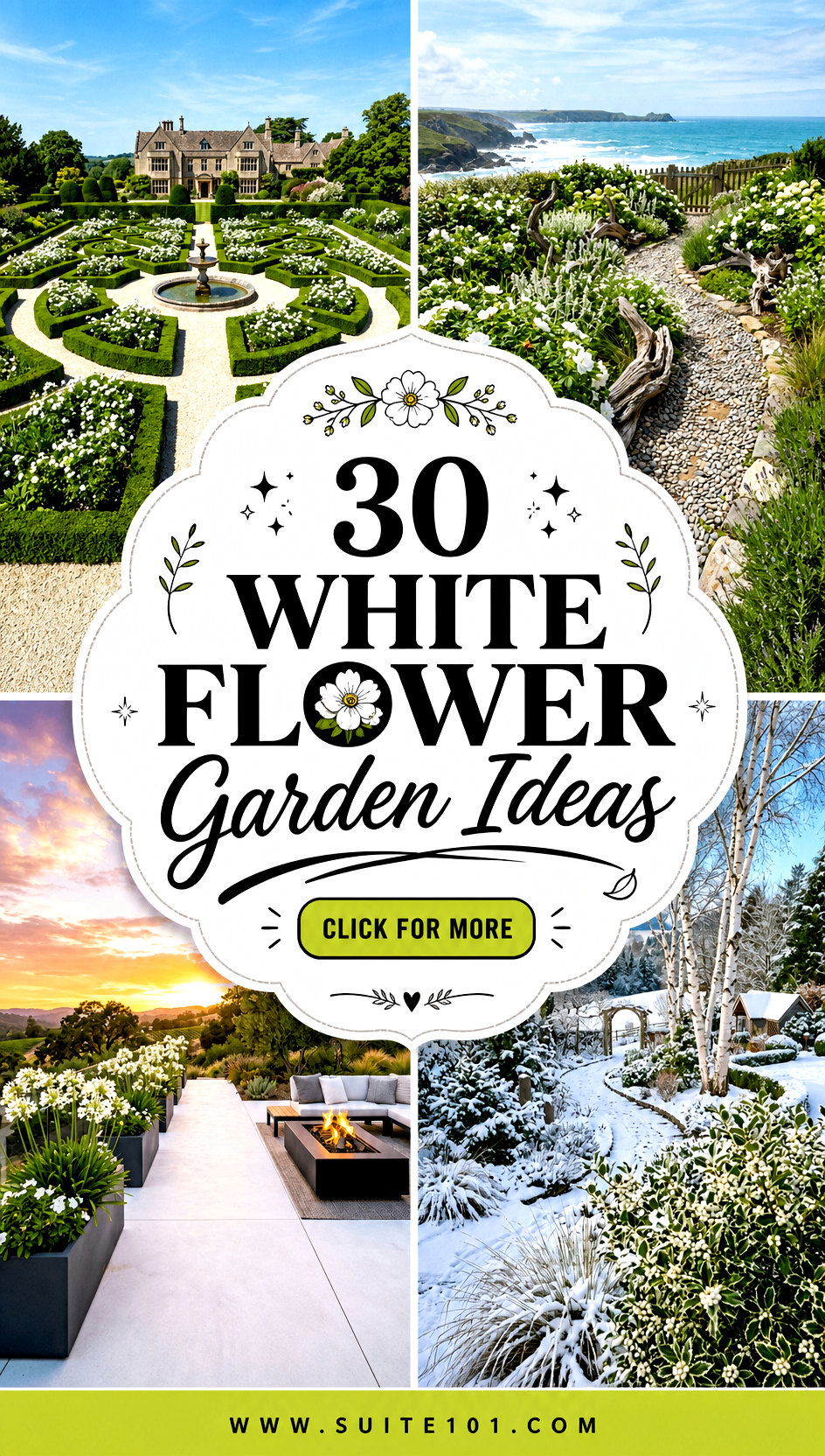 30 White Flower Garden Ideas for a Bright Elegant Yard - 30 White Flower Garden Ideas for a Bright, Elegant Yard