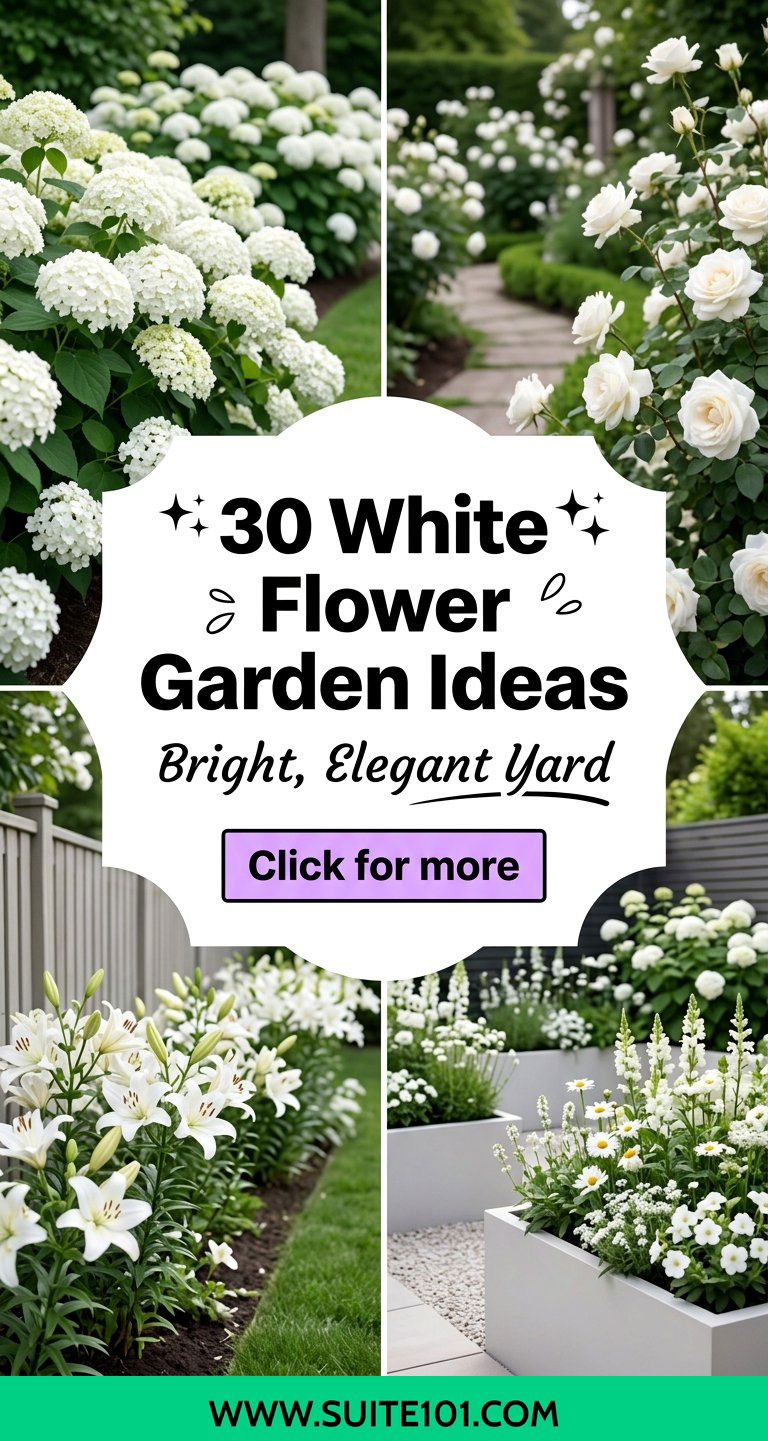 30 White Flower Garden Ideas for a Bright Elegant Yard - 30 White Flower Garden Ideas for a Bright, Elegant Yard
