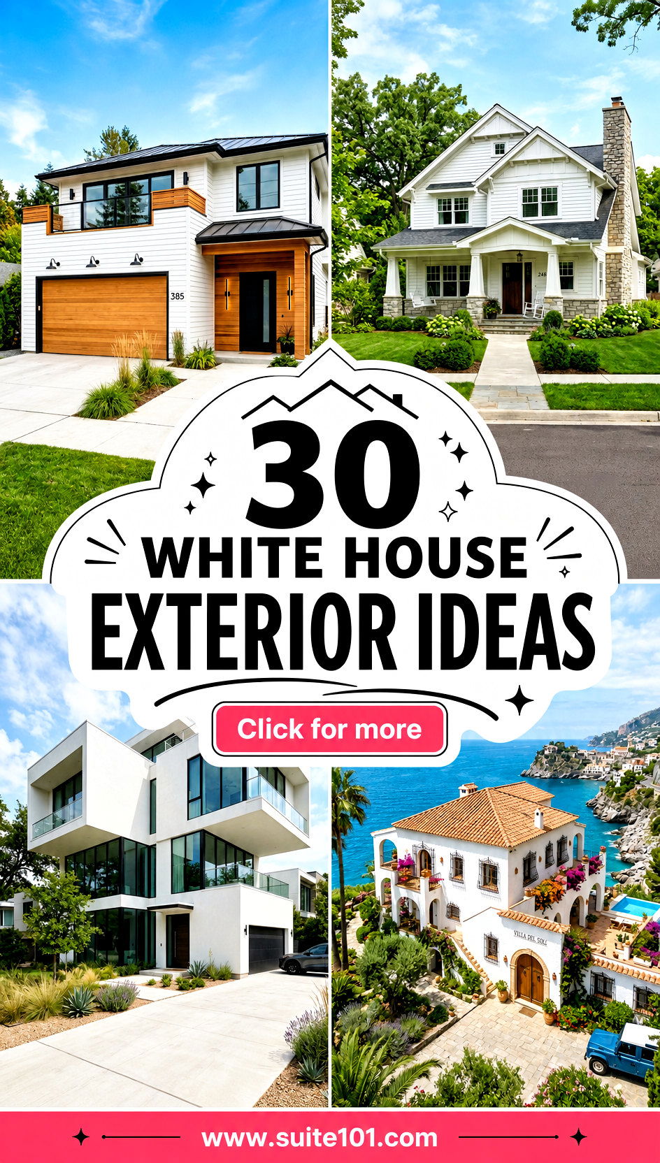 30 White House Exterior Ideas for Instant Curb Appeal Boost - 30 White House Exterior Ideas for Instant Curb Appeal Boost