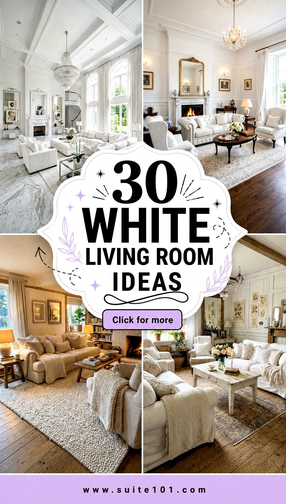 30 White Living Room Ideas to Make Every Corner Feel Airy - 30 White Living Room Ideas to Make Every Corner Feel Airy