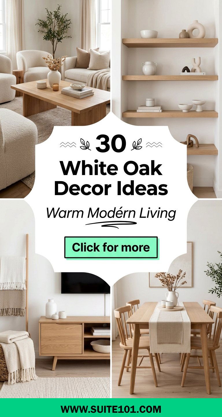 30 White Oak Decor Ideas for Warm Modern Living Spaces - 30 White Oak Decor Ideas for Warm, Modern Living Spaces