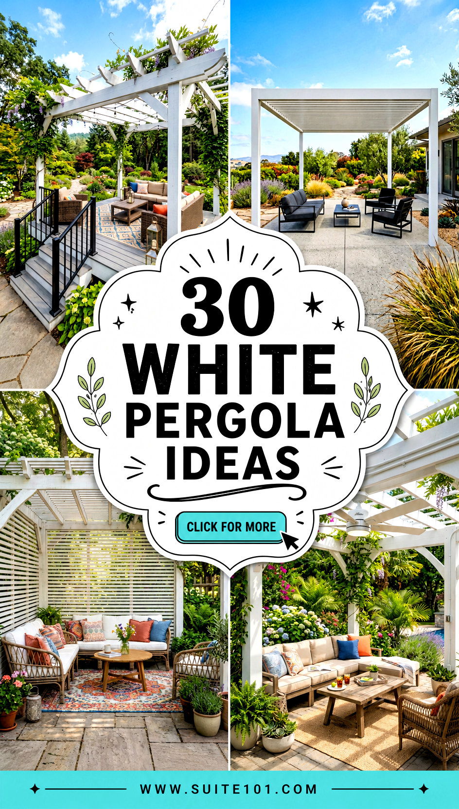 30 White Pergola Ideas for Elegant Outdoor Shade and Charm - 30 White Pergola Ideas for Elegant Outdoor Shade and Charm