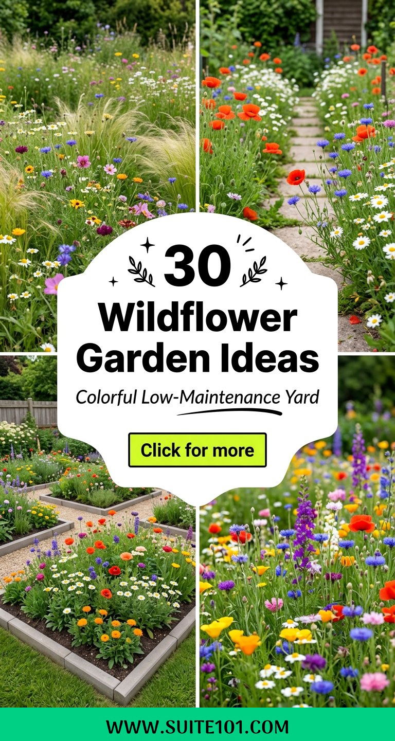 30 Wildflower Garden Ideas for a Colorful Low-Maintenance Yard - 30 Wildflower Garden Ideas for a Colorful, Low-Maintenance Yard