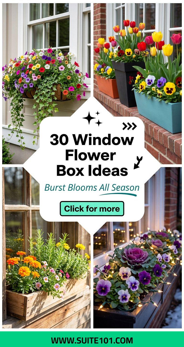 30 Window Flower Box Ideas for Bursting Blooms All Season Long - 30 Window Flower Box Ideas for Bursting Blooms All Season Long