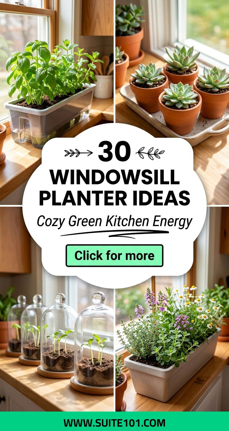 30 Windowsill Planter Ideas for a Cozy Green Kitchen Style - 30 Windowsill Planter Ideas for a Cozy, Green Kitchen Style