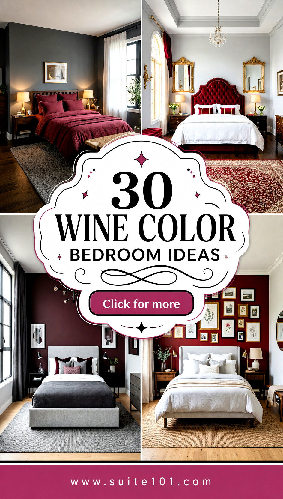 30 Wine Color Bedroom Ideas for a Rich Cozy Bedroom Makeover - 30 Wine Color Bedroom Ideas for a Rich, Cozy Bedroom Makeover
