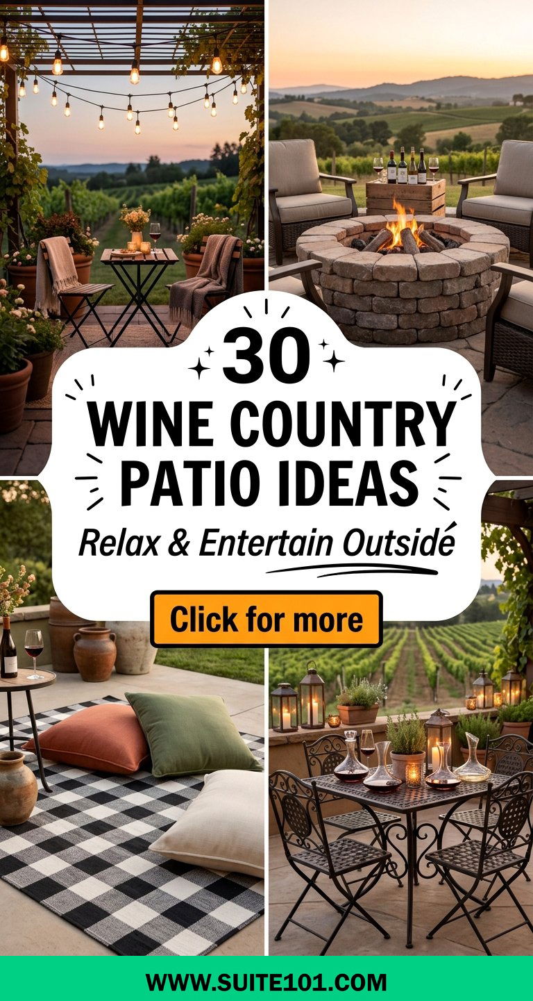 30 Wine Country Patio Ideas for Relaxed Outdoor Entertaining - 30 Wine Country Patio Ideas for Relaxed Outdoor Entertaining