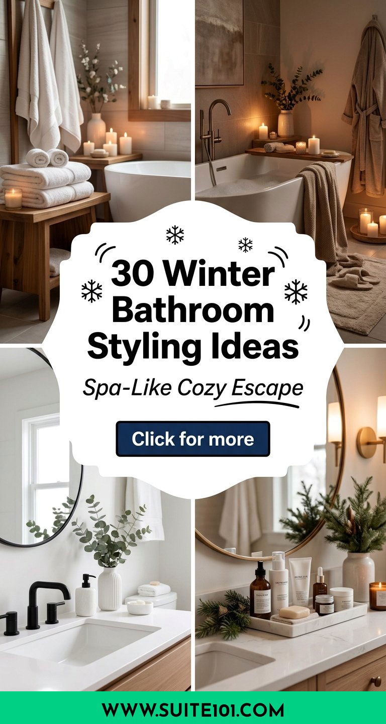 30 Winter Bathroom Styling Ideas for a Spa-Like Cozy Escape - 30 Winter Bathroom Styling Ideas for a Spa-Like Cozy Escape