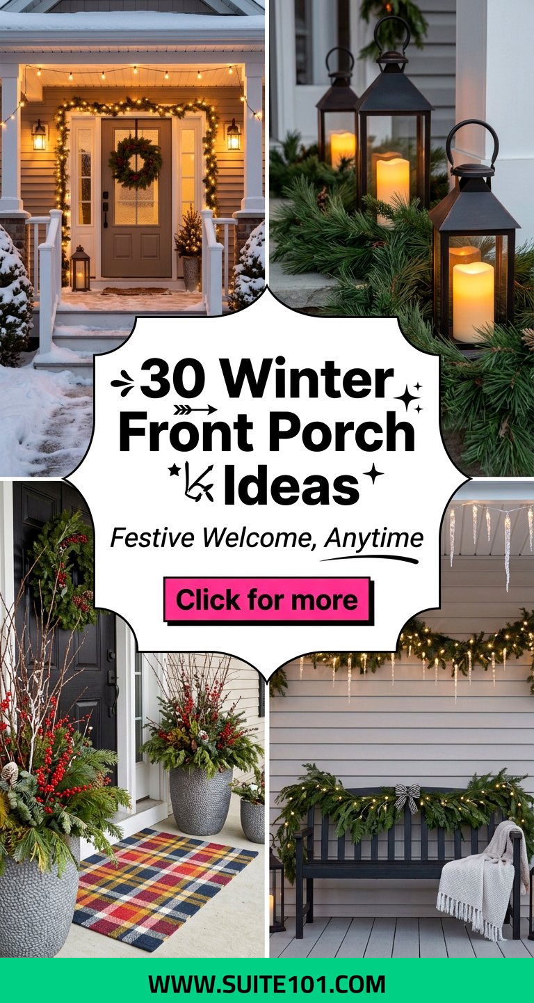 30 Winter Front Porch Ideas for a Festive Inviting Entrance - 30 Winter Front Porch Ideas for a Festive, Inviting Entrance