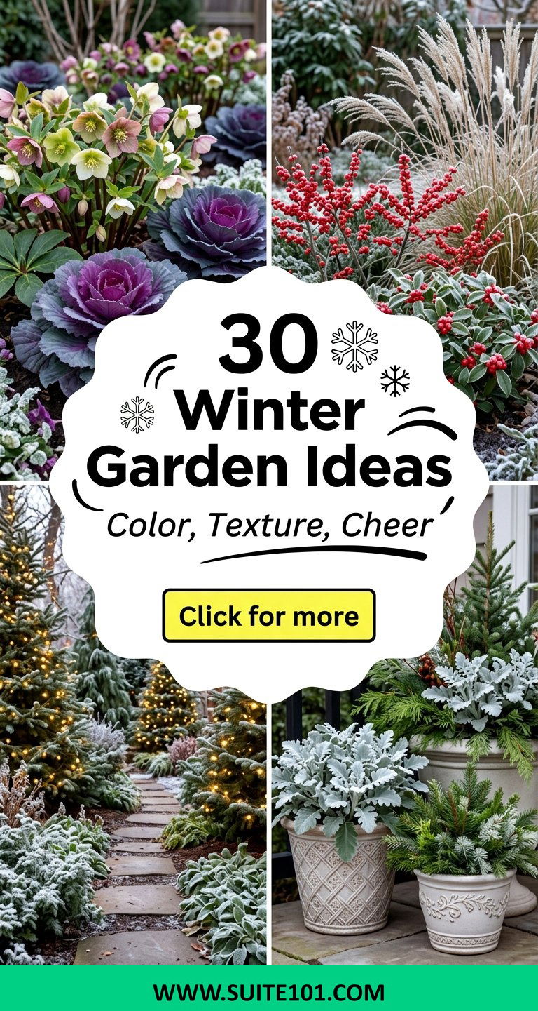 30 Winter Garden Ideas for Color Texture and Cold-Night Cheer - 30 Winter Garden Ideas for Color, Texture, and Cold-Night Cheer
