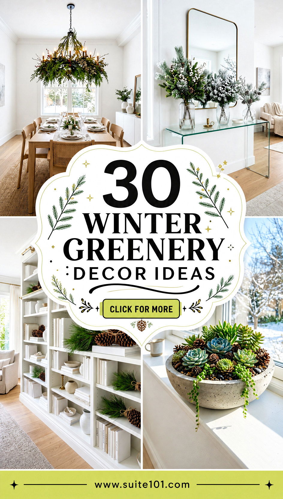 30 Winter Greenery Decor Ideas for Fresh Frosty Front Halls - 30 Winter Greenery Decor Ideas for Fresh, Frosty Front Halls