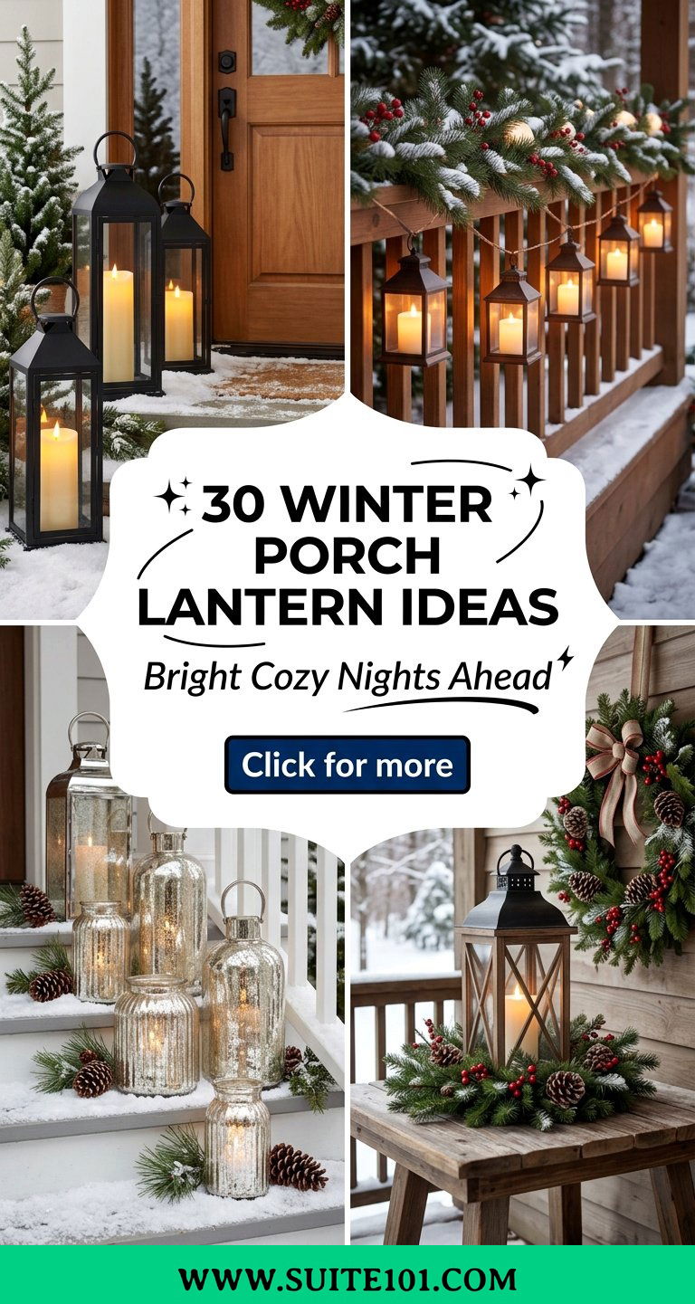 30 Winter Porch Lantern Ideas for Bright Cozy Nights Ahead - 30 Winter Porch Lantern Ideas for Bright, Cozy Nights Ahead