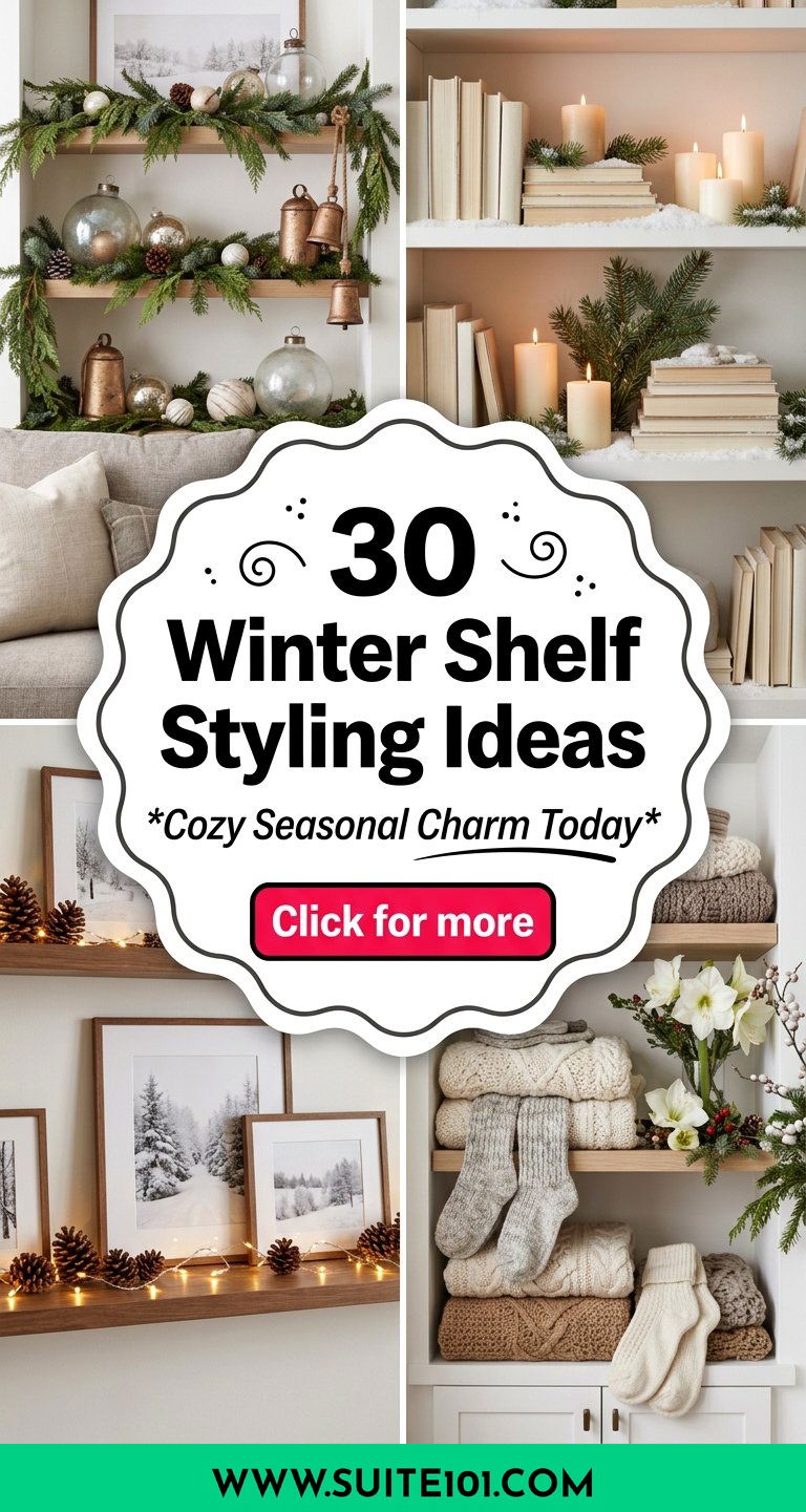 30 Winter Shelf Styling Ideas for Cozy Seasonal Charm Today - 30 Winter Shelf Styling Ideas for Cozy Seasonal Charm Today