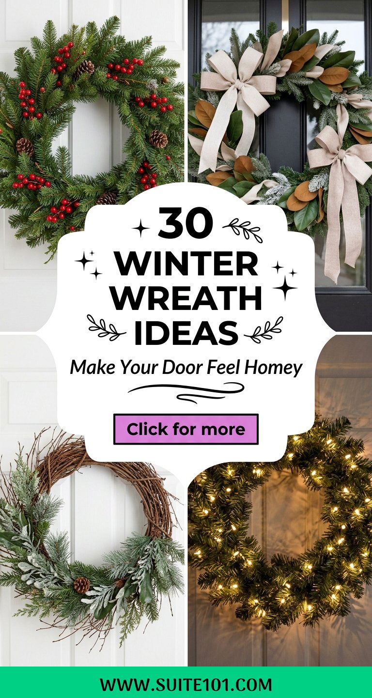 30 Winter Wreath Ideas to Make Your Door Feel Welcoming - 30 Winter Wreath Ideas to Make Your Door Feel Welcoming