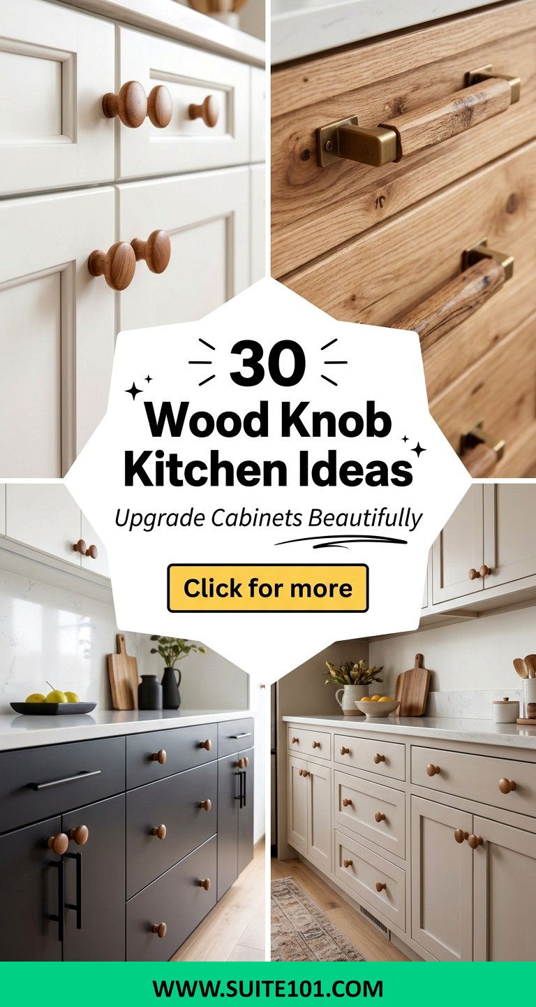 30 Wood Knob Kitchen Ideas to Upgrade Cabinets Beautifully - 30 Wood Knob Kitchen Ideas to Upgrade Cabinets Beautifully