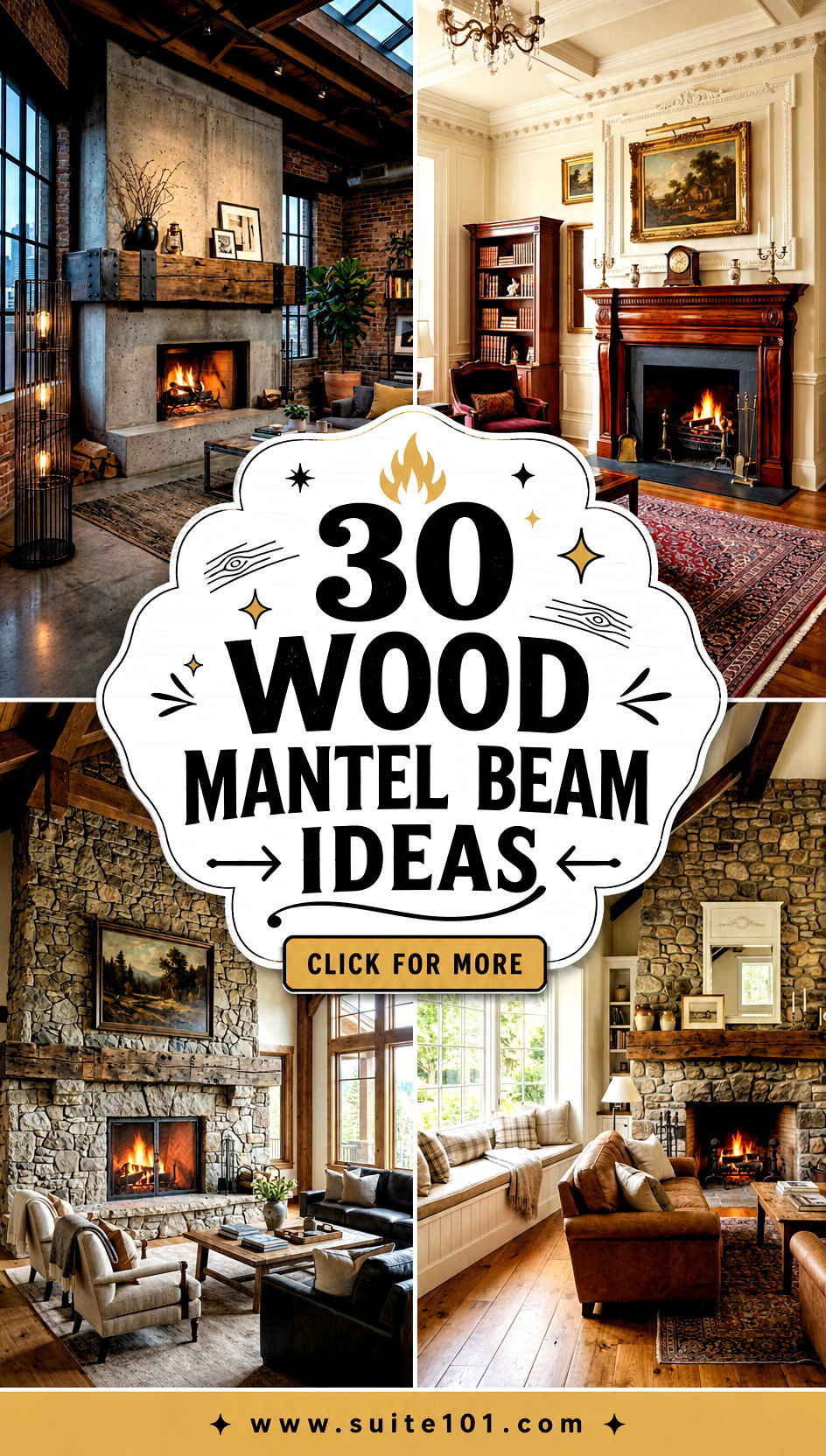 30 Wood Mantel Beam Ideas to Upgrade Your Fireplace Look - 30 Wood Mantel Beam Ideas to Upgrade Your Fireplace Look
