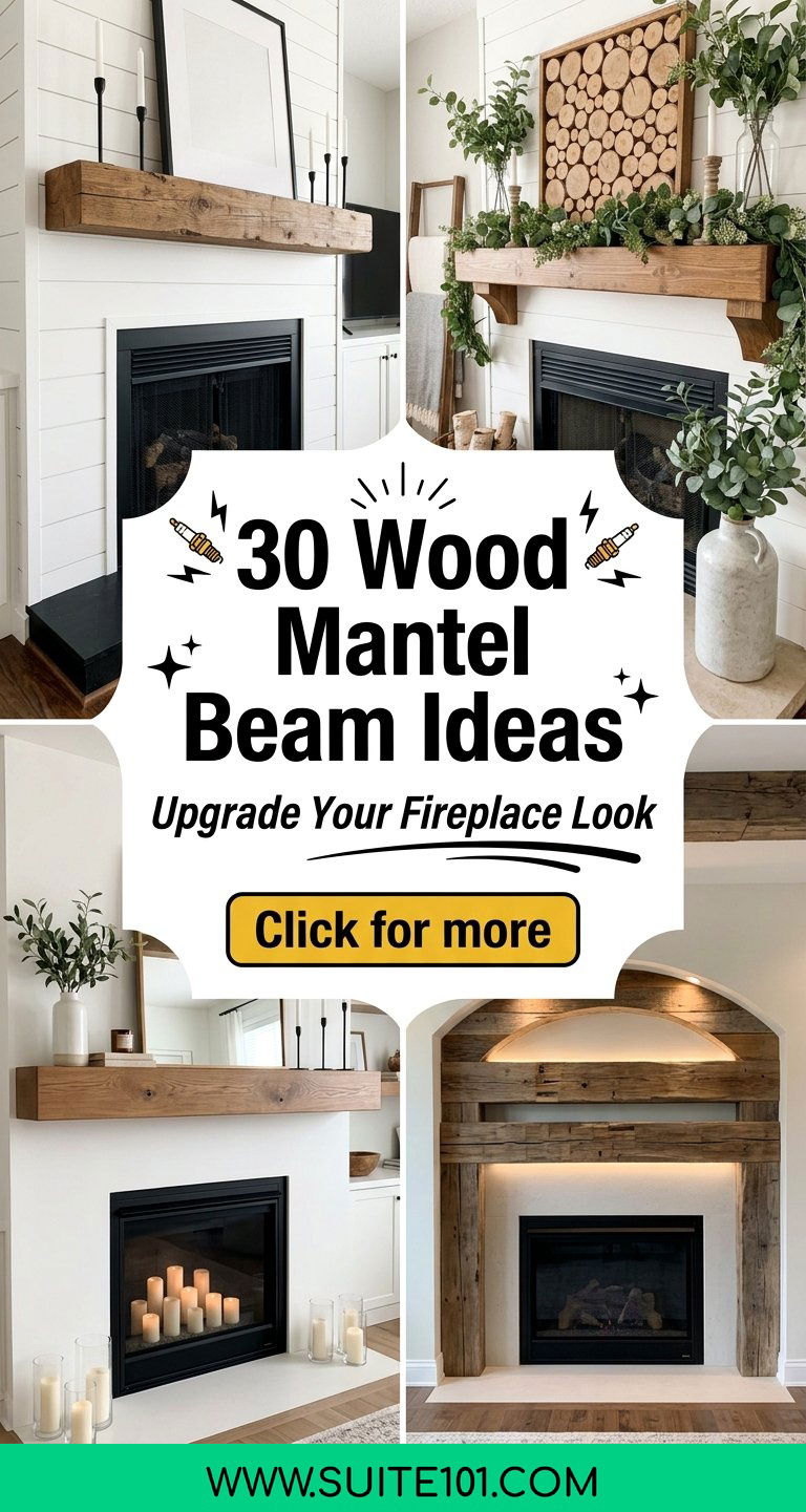 30 Wood Mantel Beam Ideas to Upgrade Your Fireplace Look - 30 Wood Mantel Beam Ideas to Upgrade Your Fireplace Look