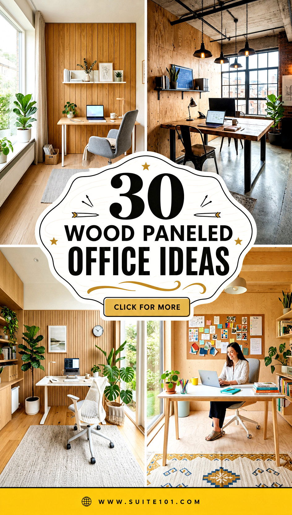 30 Wood Paneled Office Ideas for a Premium Workspace Look - 30 Wood Paneled Office Ideas for a Premium Workspace Look