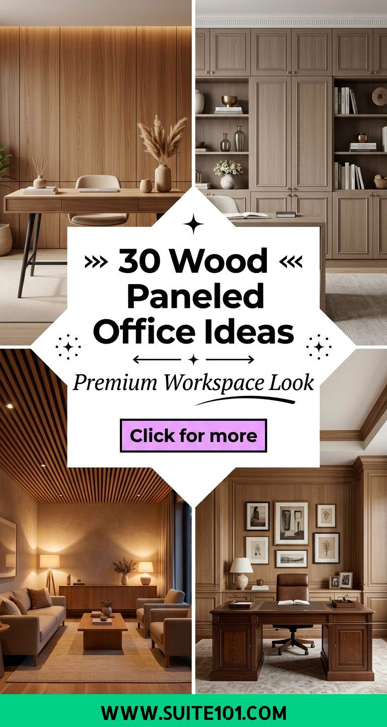 30 Wood Paneled Office Ideas for a Premium Workspace Look - 30 Wood Paneled Office Ideas for a Premium Workspace Look