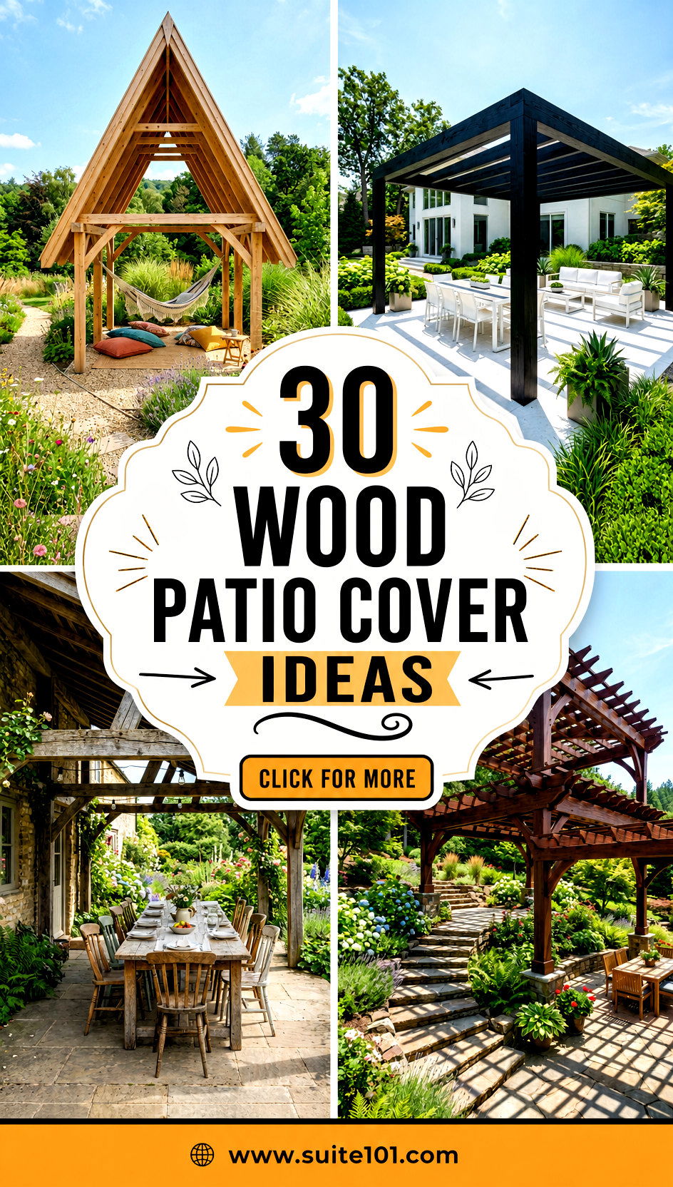 30 Wood Patio Cover Ideas for Shade Style and Comfort - 30 Wood Patio Cover Ideas for Shade, Style, and Comfort