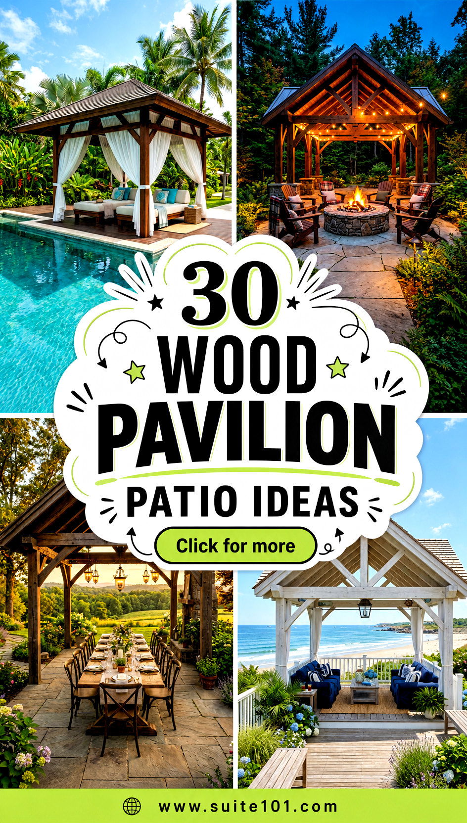 30 Wood Pavilion Patio Ideas for Outdoor Relaxation All Summer - 30 Wood Pavilion Patio Ideas for Outdoor Relaxation All Summer