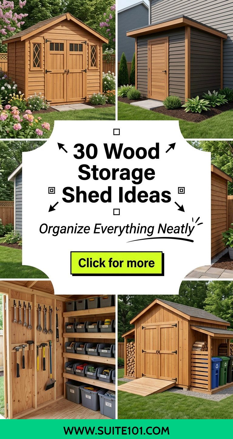 30 Wood Storage Shed Ideas to Organize Everything Neatly - 30 Wood Storage Shed Ideas to Organize Everything Neatly
