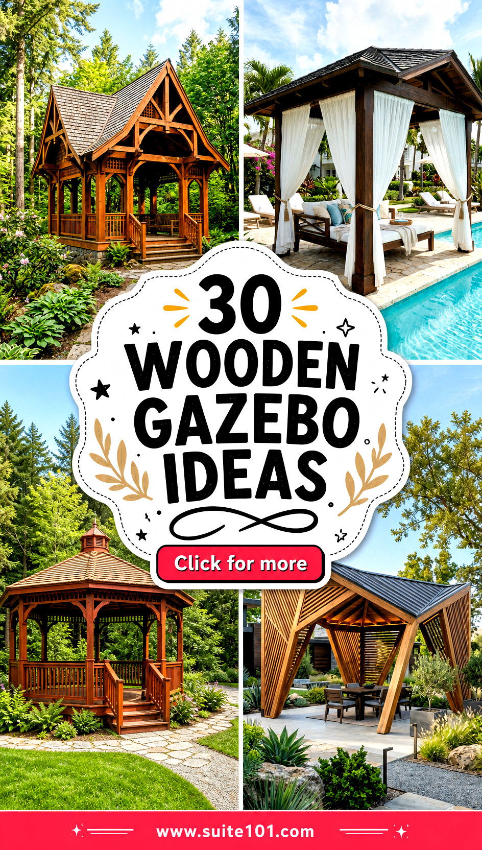 30 Wooden Gazebo Ideas for Shade Charm and Backyard Gatherings - 30 Wooden Gazebo Ideas for Shade, Charm, and Backyard Gatherings