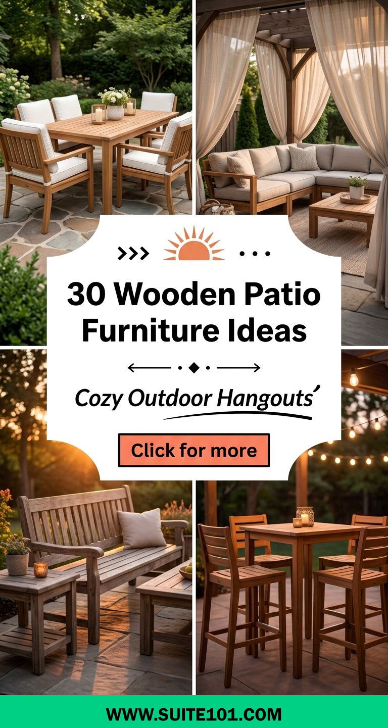 30 Wooden Patio Furniture Ideas for a Cozy Outdoor Living Setup - 30 Wooden Patio Furniture Ideas for a Cozy Outdoor Living Setup